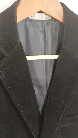 Blazer Zara Terciopelo Negro