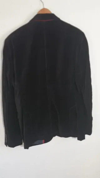 Blazer Zara Terciopelo Negro