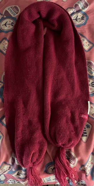 Bufanda y gorro boina buganvilla trenzado