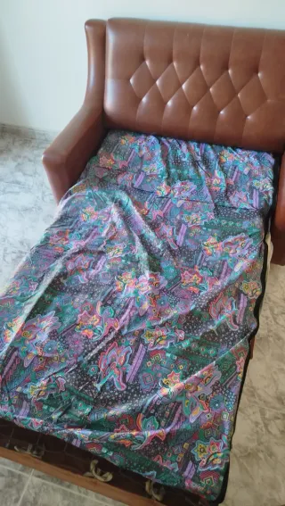 Sofá cama marrón
