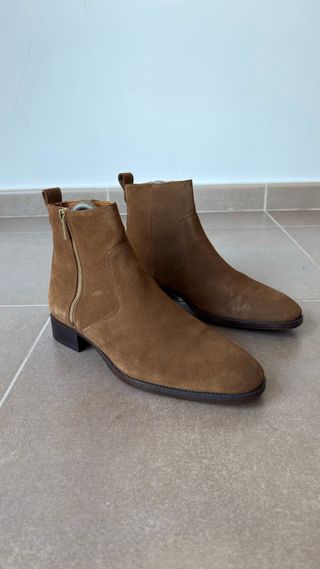 Botín Zara Ante Marrón Talla 44