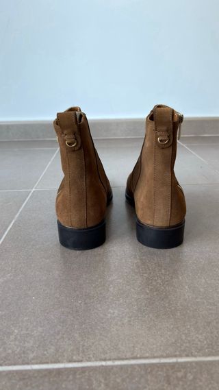 Botín Zara Ante Marrón Talla 44