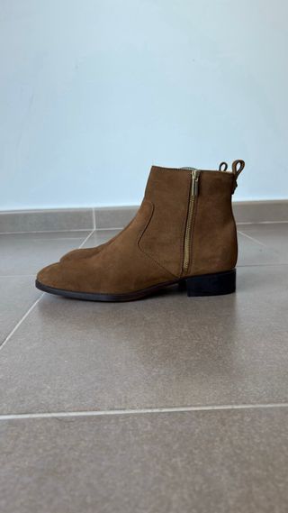 Botín Zara Ante Marrón Talla 44