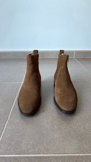 Botín Zara Ante Marrón Talla 44
