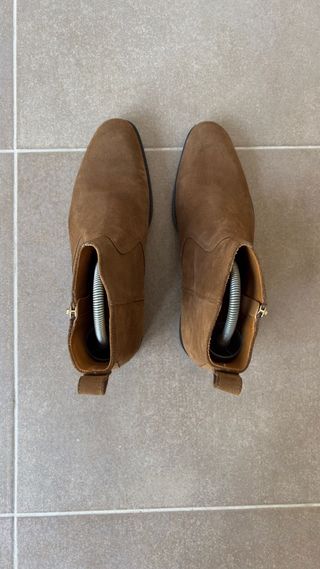 Botín Zara Ante Marrón Talla 44