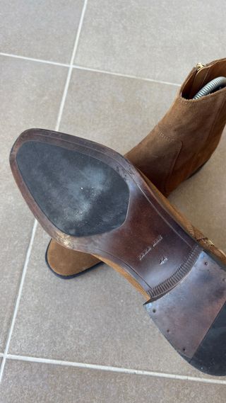 Botín Zara Ante Marrón Talla 44