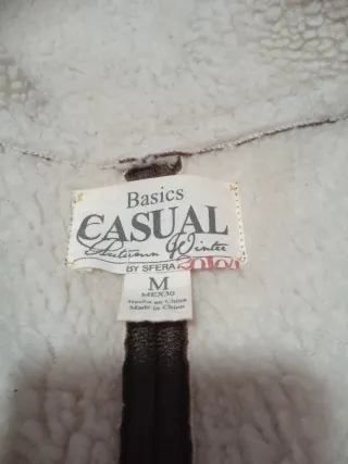 Chaqueta de piel con forro de borrego