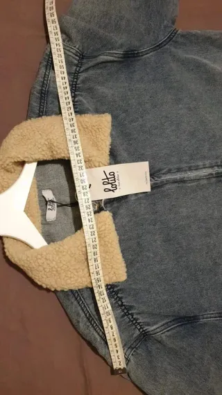 Cazadora vaquera oversize cuello borreguillo