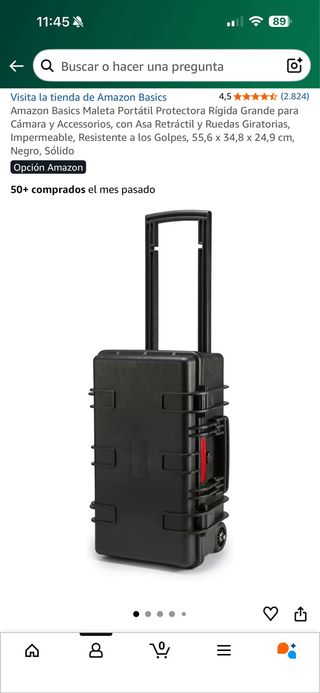 Maleta rígida protectora con ruedas