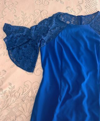 Vestido azul eléctrico de fiesta