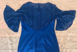 Vestido azul eléctrico de fiesta