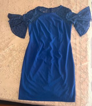 Vestido azul eléctrico de fiesta