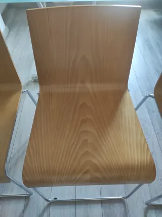 4 Sillas Madera y Metal