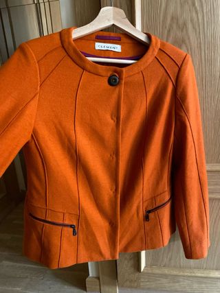 Chaqueta Clement Lana Virgen Naranja Talla L