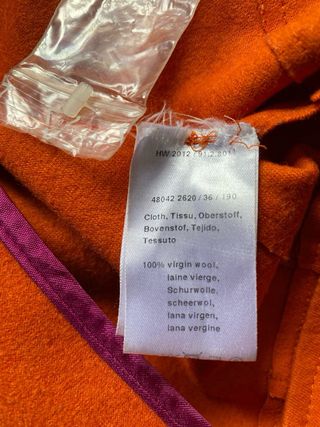 Chaqueta Clement Lana Virgen Naranja Talla L