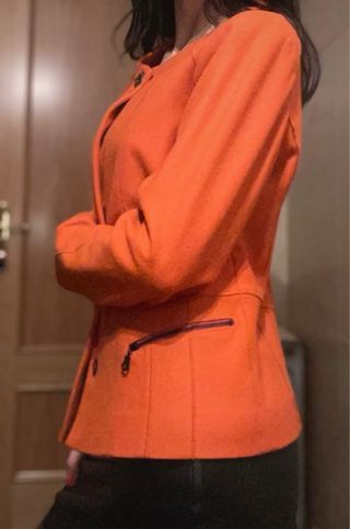 Chaqueta Clement Lana Virgen Naranja Talla L