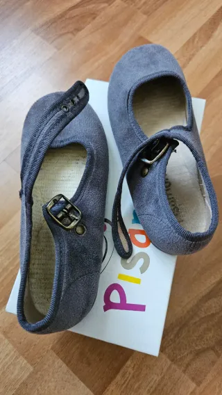 Merceditas terciopelo niña gris T29