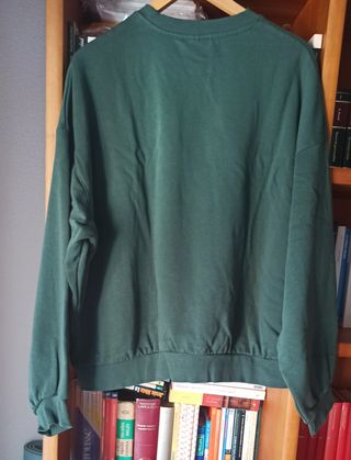 Sudadera Oversize Mujer Verde Talla L grande