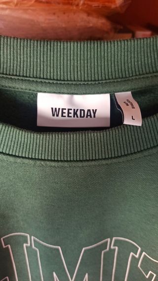 Sudadera Oversize Mujer Verde Talla L grande