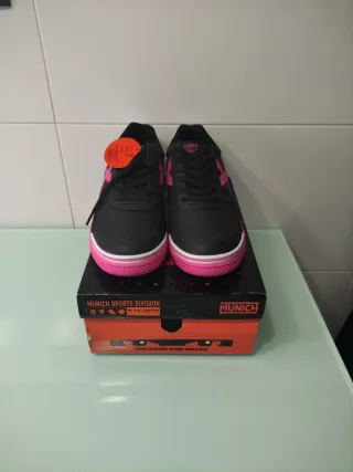 Zapatillas Munich G3 Negras y Rosas