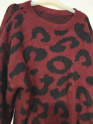 Jersey lana estampado leopardo