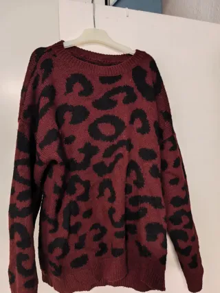 Jersey lana estampado leopardo
