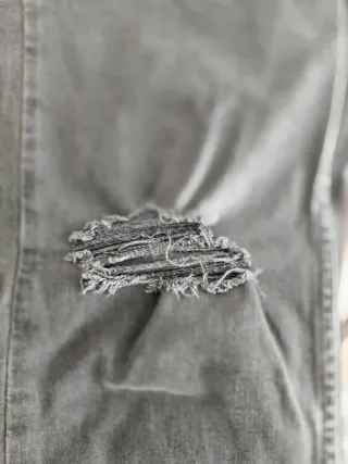 Pantalón vaquero Hollister verde desgastado