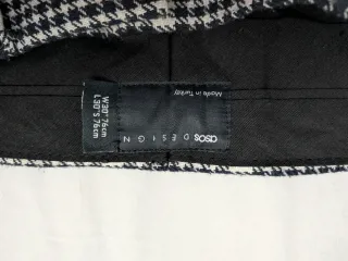 Pantalón cuadros blanco y negro