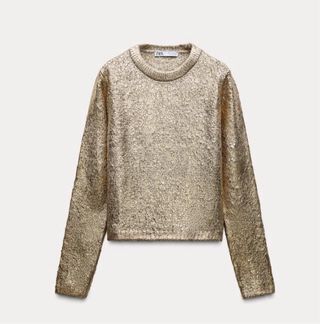 Jersey Zara foil dorado