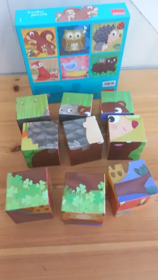 4 Puzzles Cúbicos Goula.Mayores 3 años