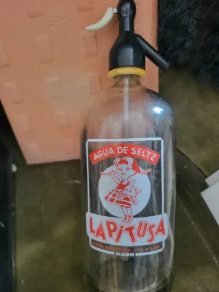 Sifón antiguo La Pitusa Agua de Seltz