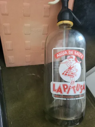 Sifón antiguo La Pitusa Agua de Seltz