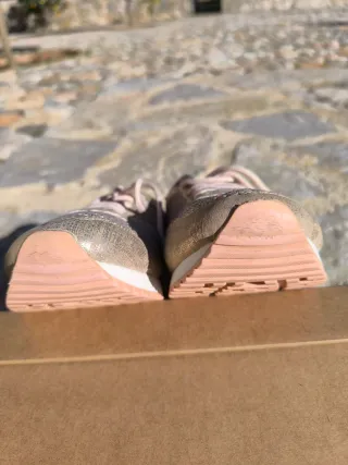 Zapatillas Yumas Mujer Talla 39 Doradas Rosadas