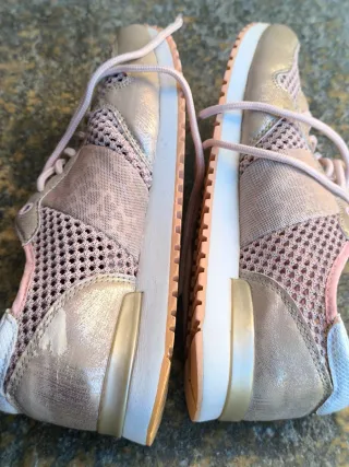 Zapatillas Yumas Mujer Talla 39 Doradas Rosadas