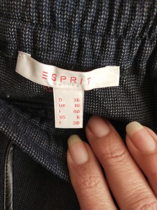 Gonna Esprit grigia con elastico