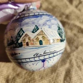 Palla di Natale Decorata Inverno