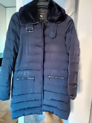 Abrigo Zara azul mujer