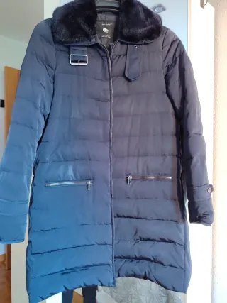 Abrigo Zara azul mujer