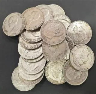 Lote monedas plata antiguas