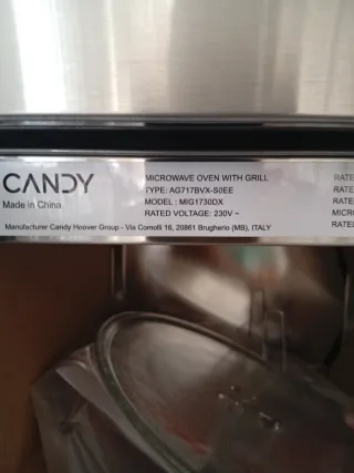 Microondas Candy Acero Inoxidable