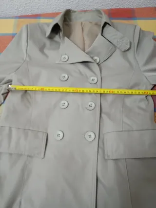 Chaqueta Gabardina Italiana Mujer Beige