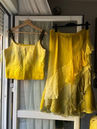 Conjunto D'Orsay 3 piezas amarillo