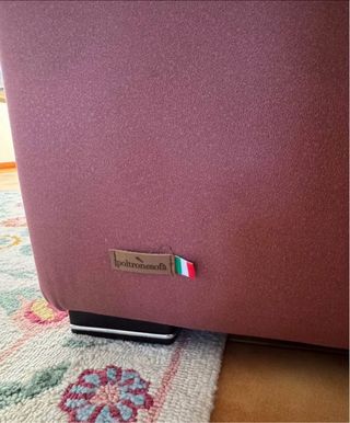 Divano letto rosa in tessuto