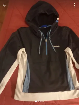 Sudadera Reebok Negra y Blanca