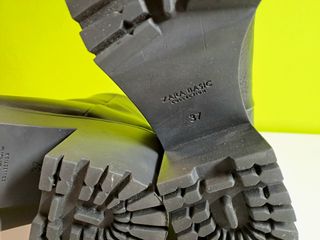 Botines de piel negros con plataforma