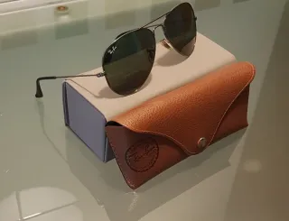 Gafas de Sol Ray-Ban Aviator verde/Plata