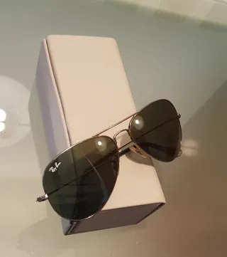 Gafas de Sol Ray-Ban Aviator verde/Plata