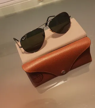 Gafas de Sol Ray-Ban Aviator verde/Plata