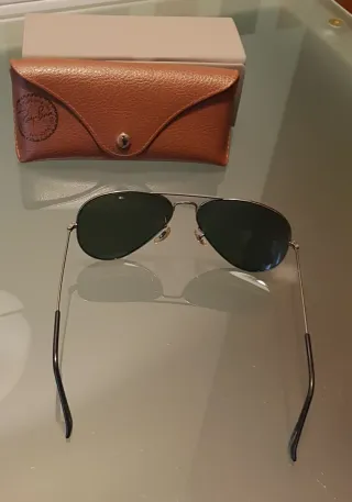 Gafas de Sol Ray-Ban Aviator verde/Plata