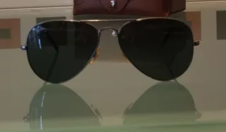 Gafas de Sol Ray-Ban Aviator verde/Plata